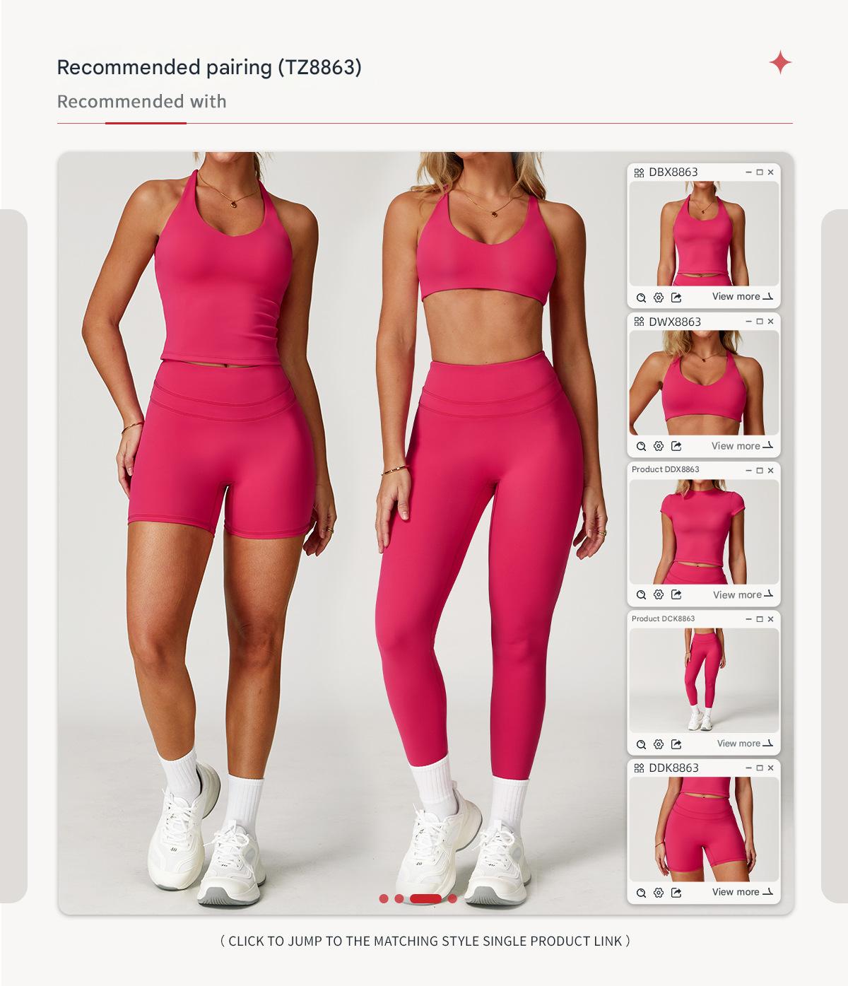 Women's Yellow Yoga Set, 2 Piece High Waist Biker Shorts Outfit, Seamless Buttery Soft Workout Clothes, Gym Running Activewear - Image 5